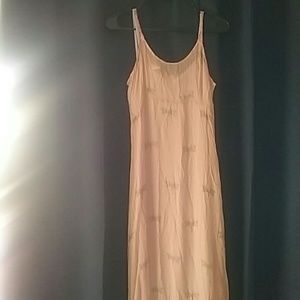 Pink silk Renee C. spaghetti strap slip dress